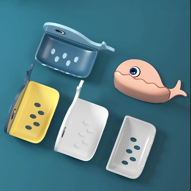 Fish Soap Holder – Cute Wall Mounted Soap Dish with Drain Holes