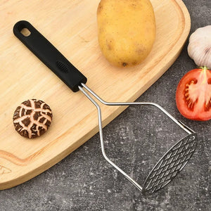Potato Masher – Stainless Steel Hand Masher | Heavy Duty Vegetable & Fruit Masher