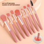 8pcs Makeup Brush Set – Soft Professional Cosmetic Brushes Kit for Face & Eyes
