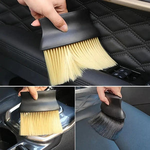 Car Interior Cleaning Brush – Soft Bristle Detailing Brush | Dashboard & Air Vent Cleaner Tool