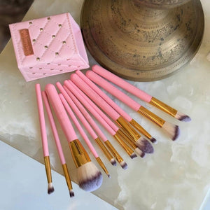 BH Cosmetics 12pcs Makeup Brush Set with Bucket Holder – Super Soft Professional Cosmetic Brushes Kit