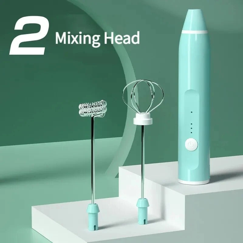 Electric Coffee Mixer – Rechargeable Milk Frother for Cappuccino, Latte & Eggs