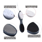 4-in-1 Foot Filer & Scrubber – Callus Remover, Dead Skin Cleaner & Pedicure Brush Tool