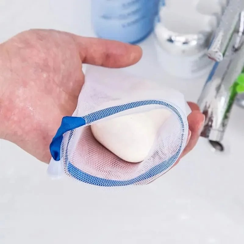 Pack of 3 Soap Saver Bag – Foaming Mesh Soap Net for Rich Lather & Zero Waste