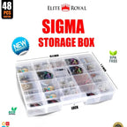Sigma Storage Box 20 Grid Organizer – Multi Compartment Jewelry & Accessories Box BPA-Free