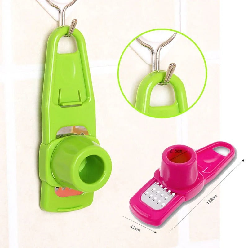 Pack of 2 Mini Garlic Cutter & Grater – Manual Garlic Crusher Tool | Easy Ginger & Garlic Mincer