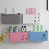 Wall Mounted WiFi Router Storage Box – Cable Organizer & Router Shelf