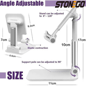 Adjustable Mobile Stand – Foldable Desk Phone Holder with Anti-Slip Base
