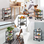 3 Tier Storage Trolley Rack – Rolling Organizer Shelf