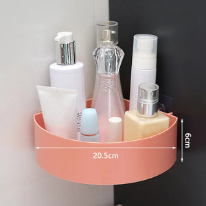 Pack of 2 Wall Mounted Corner Shelf – Double Layer Bathroom & Kitchen Storage Organizer