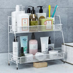 2 Layer Steel Rack – Multi-Purpose Desktop Organizer Shelf