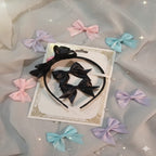 Pack of 3 Kids Girls Bow Hairband with 2 Bow Clips – Cute Hair Accessories Set