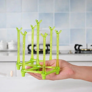 Glass Drying Stand – Plastic Cup Holder Rack | Kitchen Glass Organizer & Drain Stand