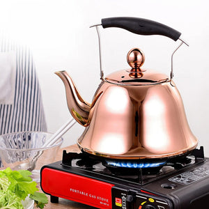 Stainless Steel Tea Kettle – Premium Golden Teapot for Kitchen & Tea Lovers