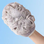 Pack of 2 Exfoliating Shower Gloves – Double Sided Bath Loofah Sponge | Deep Skin Cleaning & Body Scrubber