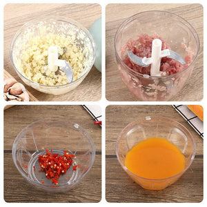 5 Blade Speedy Chopper – Manual Pull Vegetable & Meat Chopper | Multi Blade Food Processor