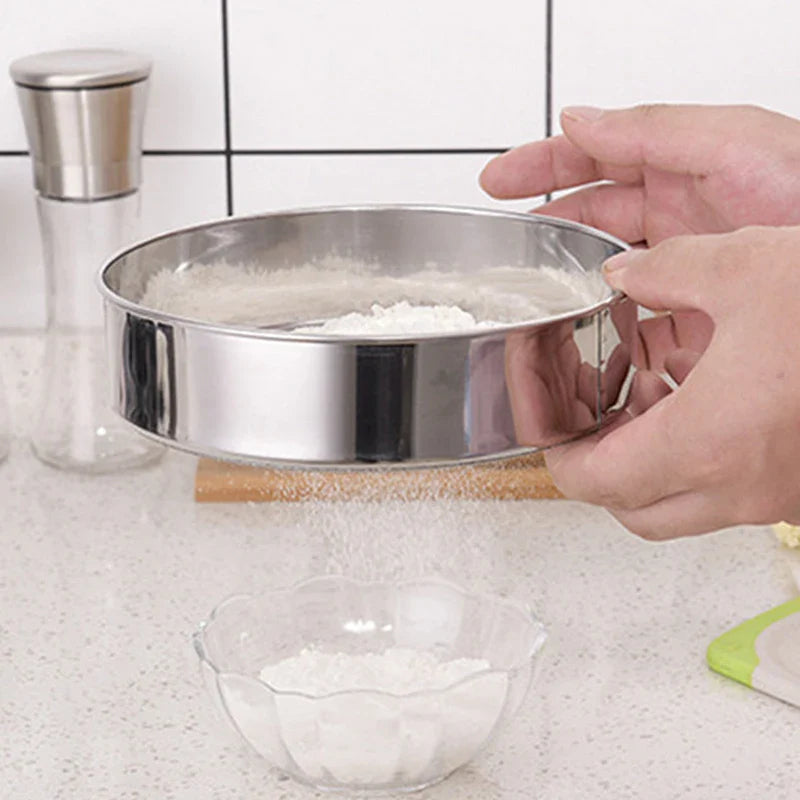 6 Pcs Fine Mesh Flour Sifter Set – Stainless Steel Baking Sieves