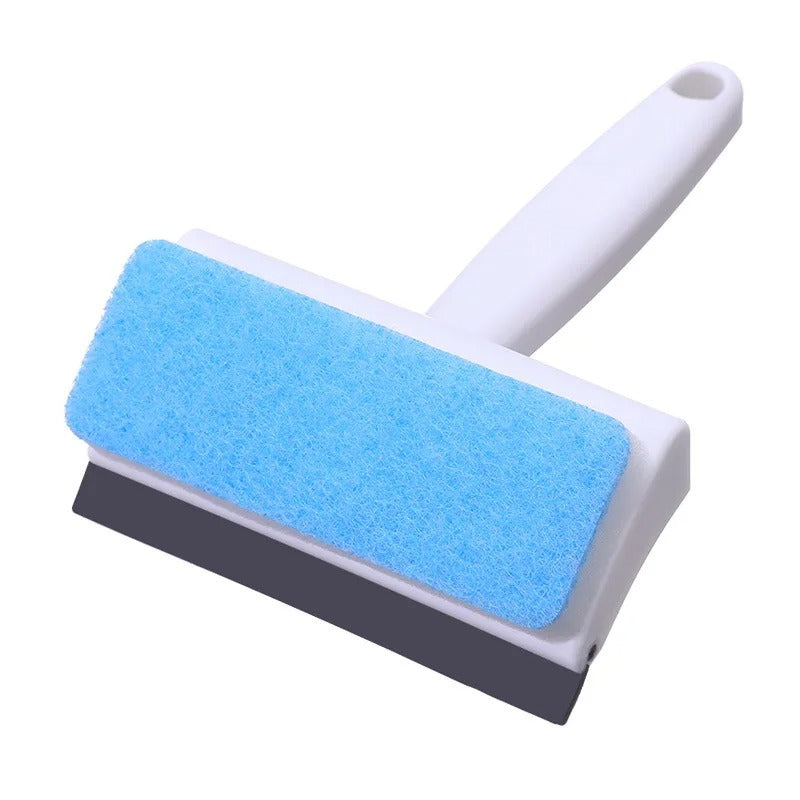 Pack of 2 Foam Glass Wiper with Handle – Window Cleaning Squeegee & Scrubber (2 in 1)