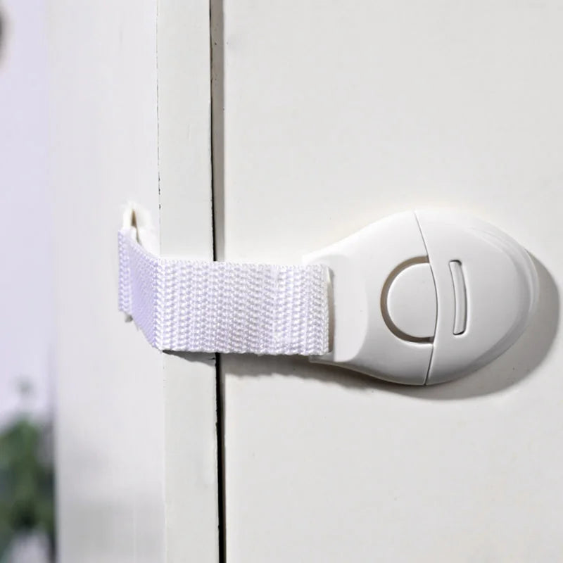 Pack of 3 Child Safety Ribbon Lock – Adjustable Cabinet & Drawer Lock | Baby Proof Multi-Purpose Lock