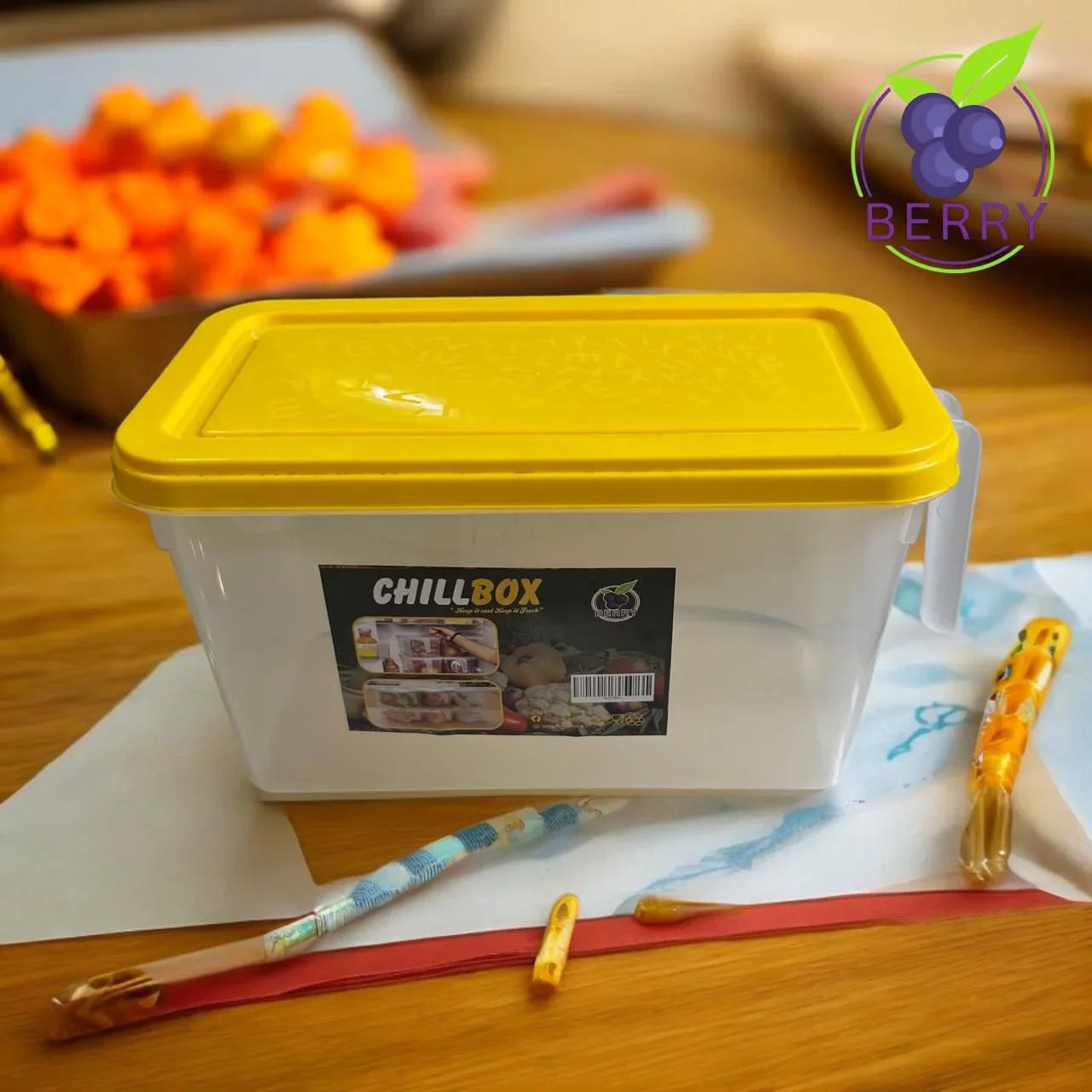 Chill Box Fridge Storage Container – Airtight Food Storage Box with Lid | Multi-Purpose Refrigerator Organizer