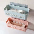 Pack of 2 Wall Mounted Bathroom Shelf – No Drill Storage Rack for Shampoo & Accessories