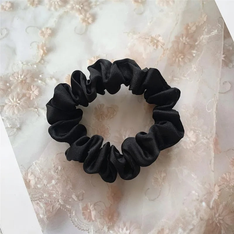 Scrunchies Pack of 4 – Soft Bow Hair Bands for Girls & Women
