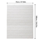 3D Brick Wallpaper Sheet – Self Adhesive Wall Sticker