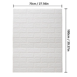 3D Brick Wallpaper Sheet – Self Adhesive Wall Sticker