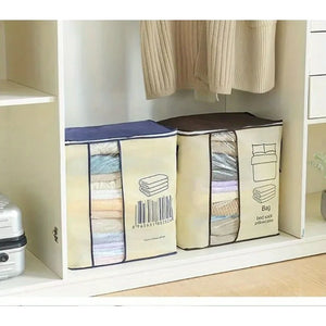 Pack of 2 Peach Storage Bag – Large Clothes & Bedding Organizer with Handles