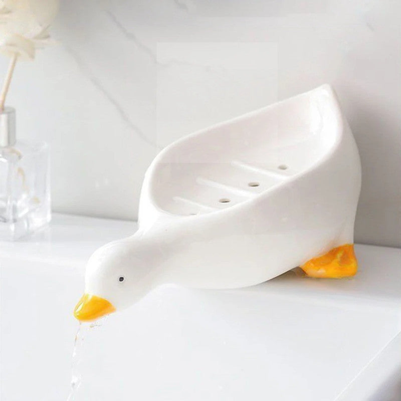Pack of 2 Cute Duck Soap Holder – Self Draining Soap Dish for Bathroom 🦆