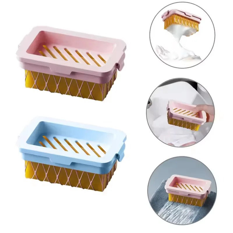 Pack of 2 Non-Slip Base Soap Holder Quick Draining Double Layer