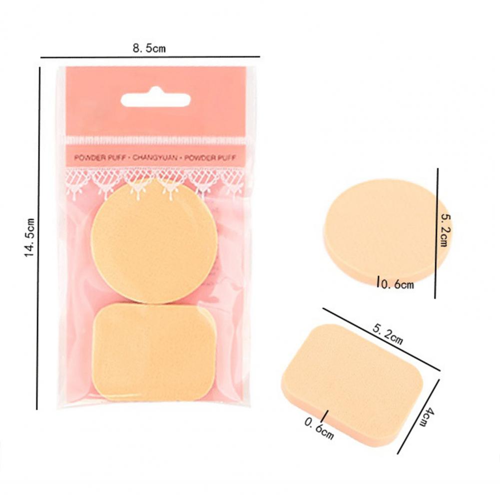 Pack of 3 Makeup Powder Puff 2pcs Set – Soft Sponge for Foundation & Face Powder Application