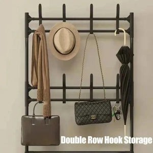 5 Layer Steel Shoe Rack Organizer – Multi-Tier Storage with Hangers & Shelves