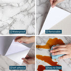White Marble Sticker Sheet (60x200cm) – Self Adhesive Kitchen Countertop & Cabinet Cover