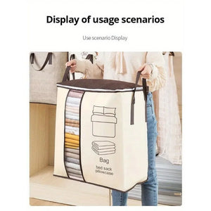 Pack of 2 Peach Storage Bag – Large Clothes & Bedding Organizer with Handles