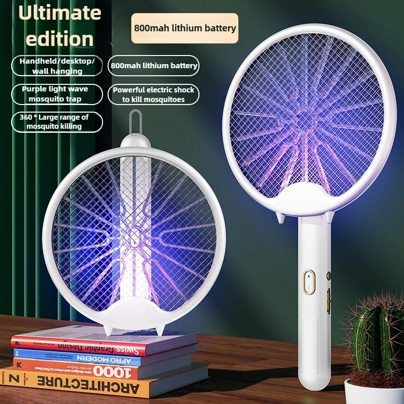 Foldable Mosquito Killer Racket with UV Light – Rechargeable Electric Swatter