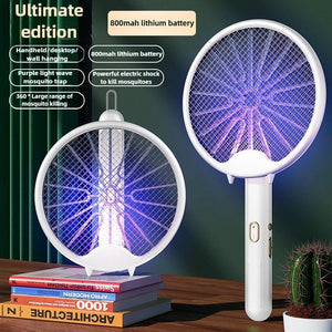 Foldable Mosquito Killer Racket with UV Light – Rechargeable Electric Swatter