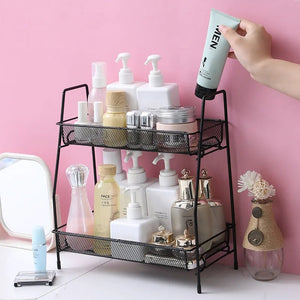 2 Layer Steel Rack – Multi-Purpose Desktop Organizer Shelf