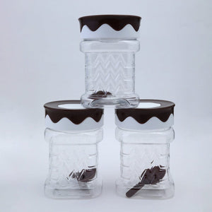 Safari Jar Set 3 Pcs (625ml) – Airtight Kitchen Storage Containers with Lid