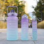 3PCS Water Bottle Set – Motivational Gradient Bottles