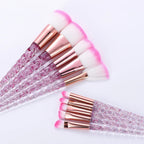 Glitter Pagoda 7pcs Makeup Brush Set – Crystal Handle Cosmetic Brushes Kit