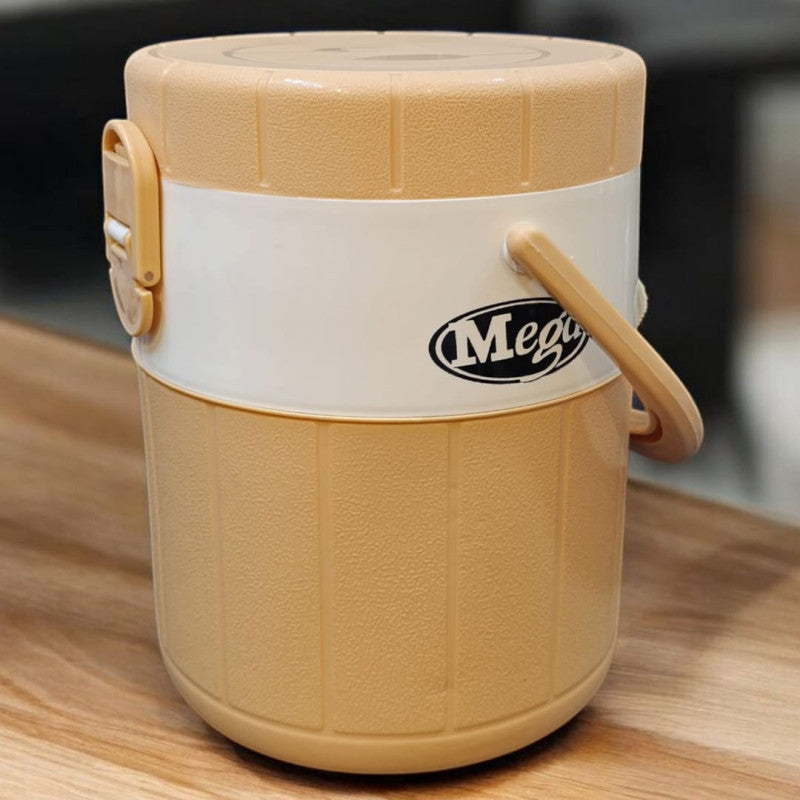 Mega Lunch Carrier Small – Insulated Tiffin Box with 2 Steel Bowls & 1 Plastic Bowl