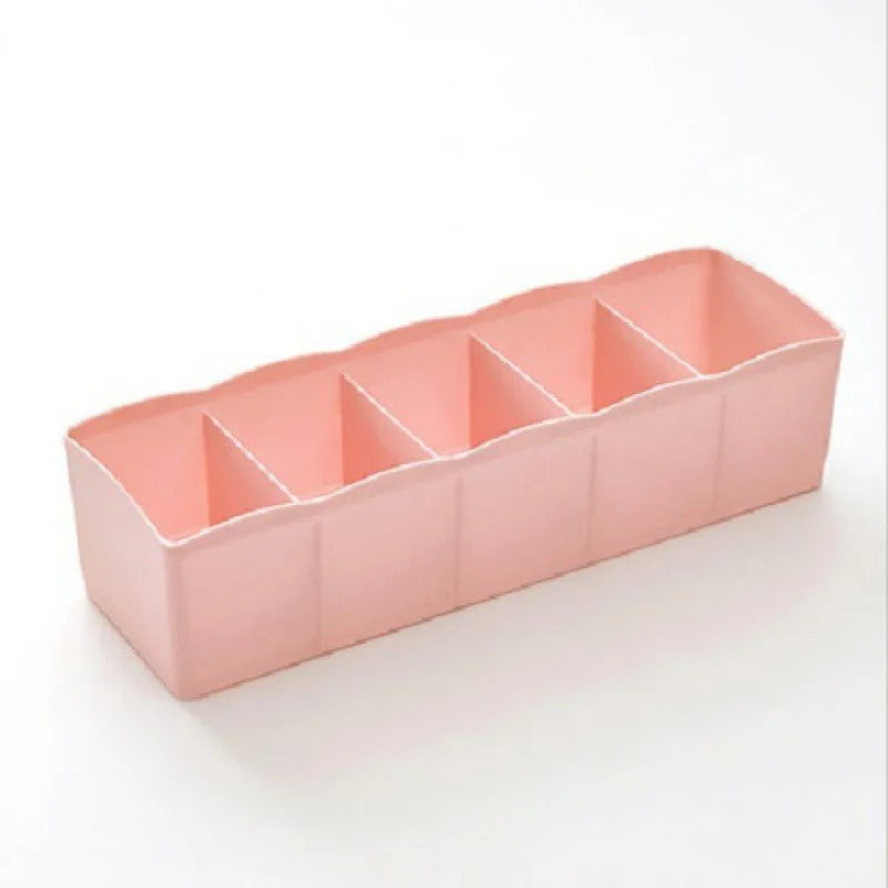 Pack of 2 (5) Grid Drawer Organizer – Multi-Compartment Clothes Storage Box