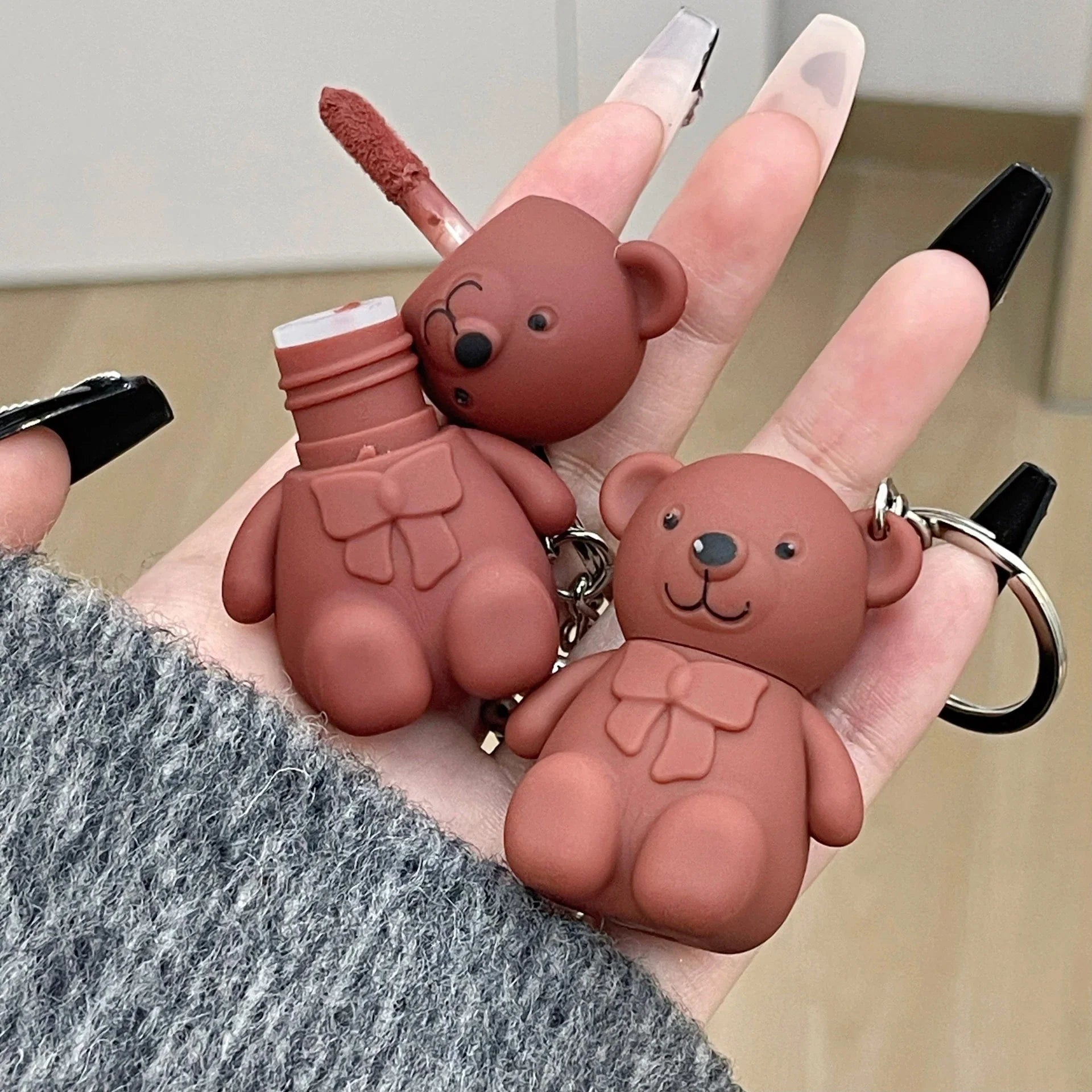 Teddy Bear Lip Gloss Pack of 6 – Cute Mini Lip Gloss Set