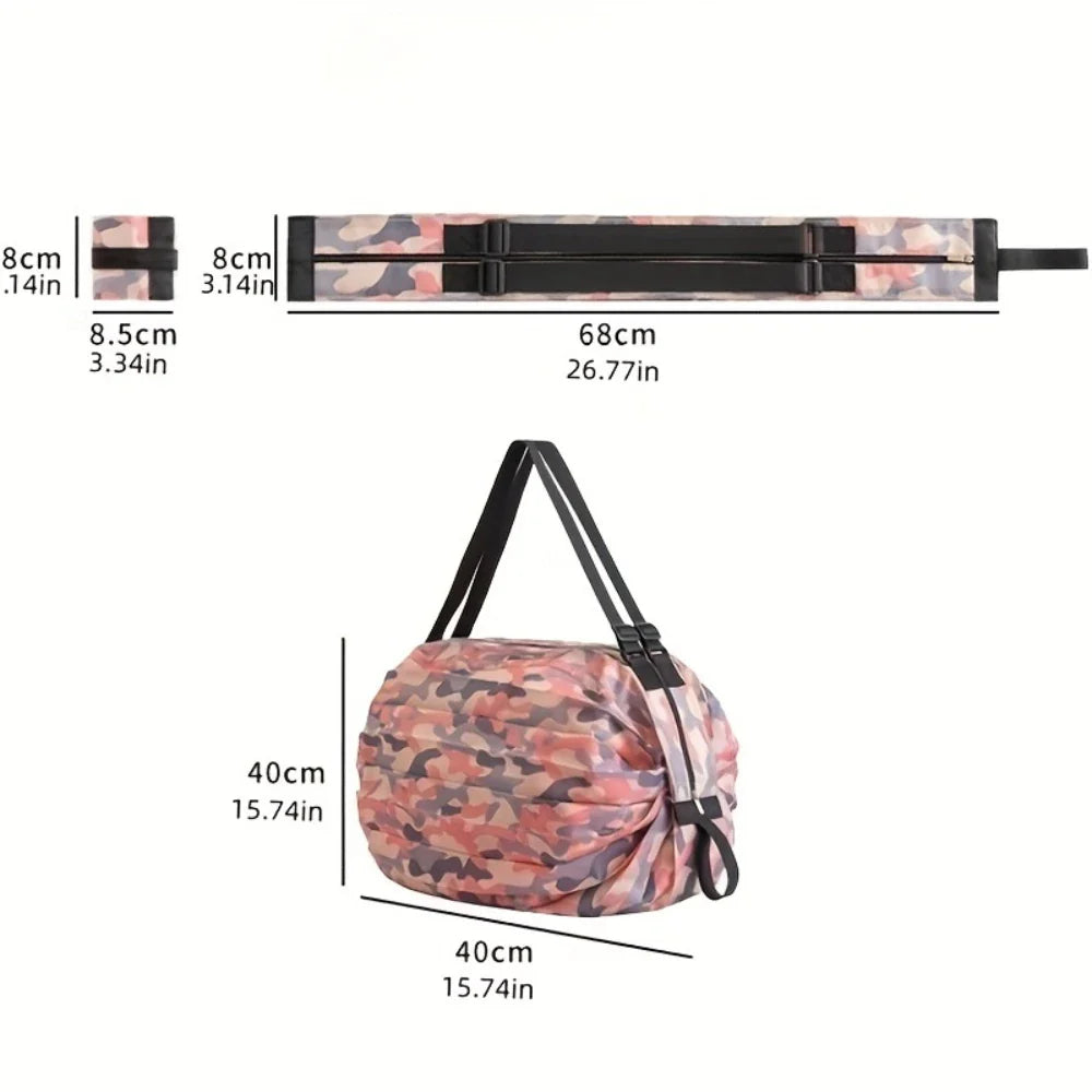 Foldable Zipper Storage Bag – Large Capacity Travel & Shopping Tote