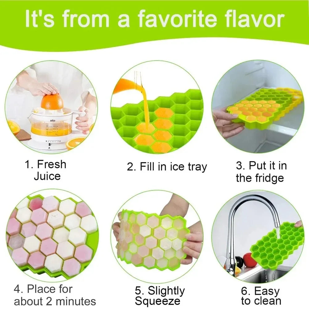 Silicone Ice Cube Tray with LED Effect – Flexible Ice Mold for Drinks | Reusable Ice Cube Maker