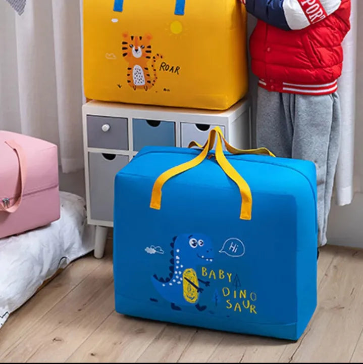 Dino Kids Storage Bag – Large Comforter & Clothes Organizer