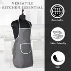 Pack of 2 Kitchen Apron – Waterproof Cooking Apron with Pocket | Adjustable & Comfortable Chef Apron