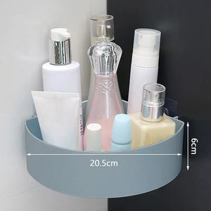 Pack of 2 Wall Mounted Corner Shelf – Double Layer Bathroom & Kitchen Storage Organizer