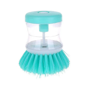 Pack of 2 Dish Cleaning Brush with Soap Dispenser – Automatic Liquid Dispensing Kitchen Scrubber